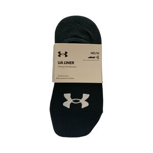 Black/White/Grey - Under Armour Women's UA Breathable Liner No Slip No Show Sock